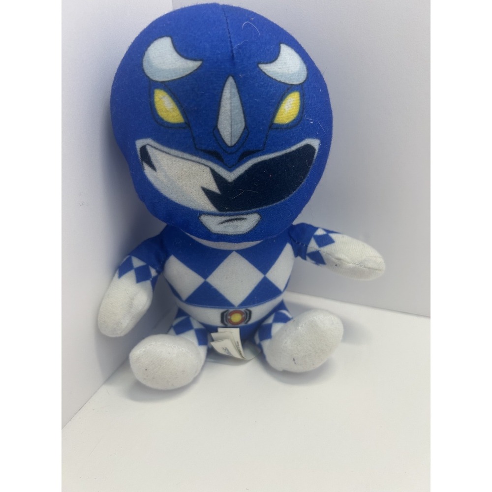 Power Rangers Blue Ranger Plush Stuffed Animal Toy 7" Tall Mighty Morphin